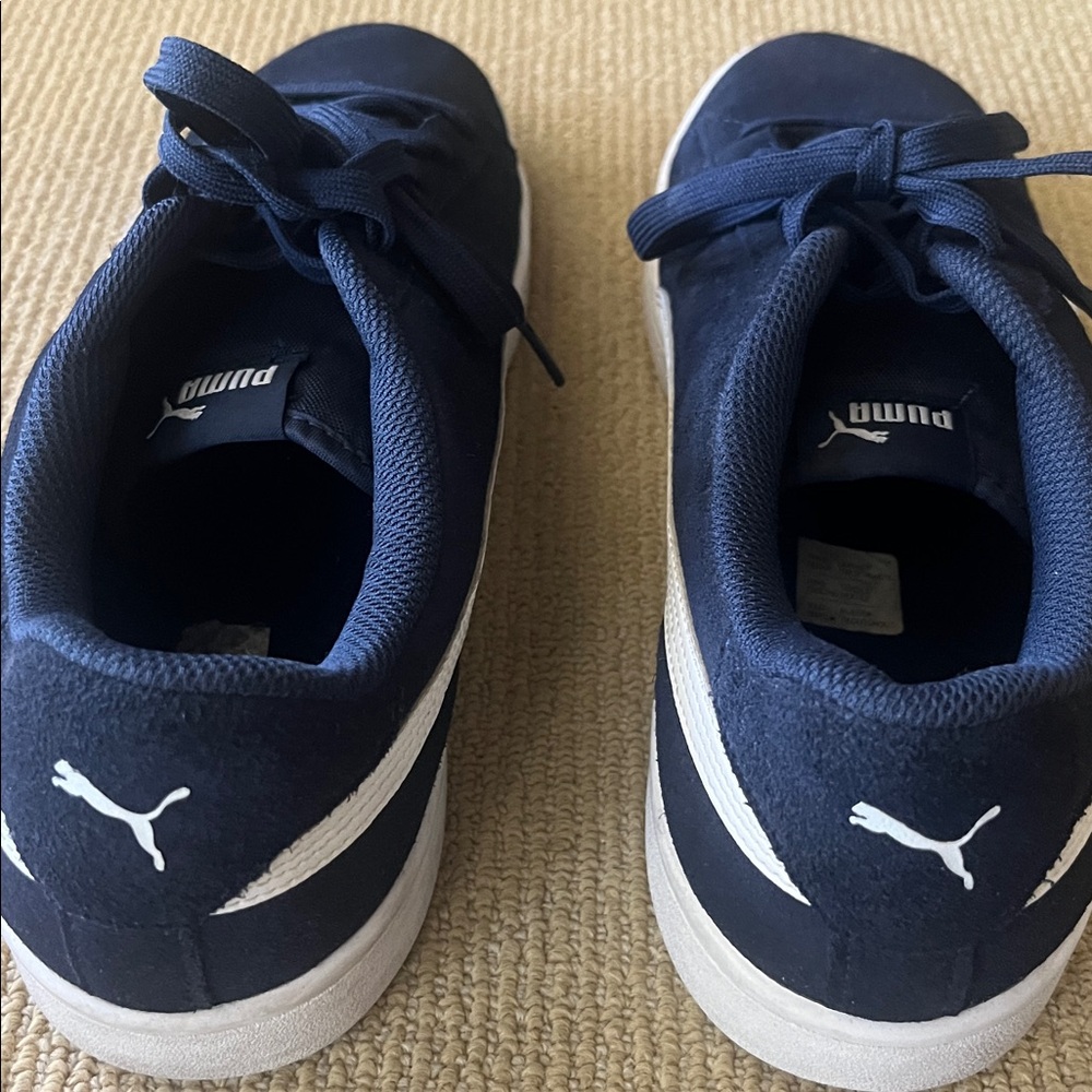 PUMA Men's Dark Blue and White Sneakers - Picture 6 of 7
